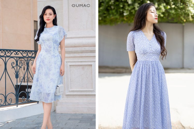 Gợi ý mẫu đầm nữ tính cho nàng đi chùa