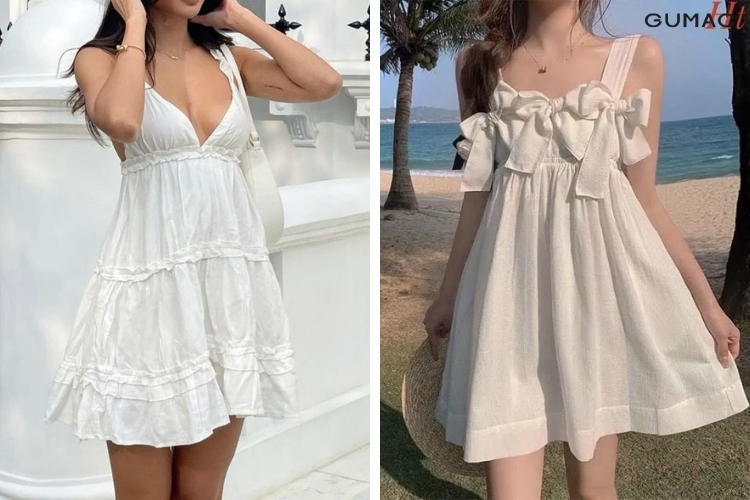 kieu đam babydoll đi bien