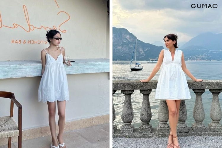 kieu đam babydoll đi bien