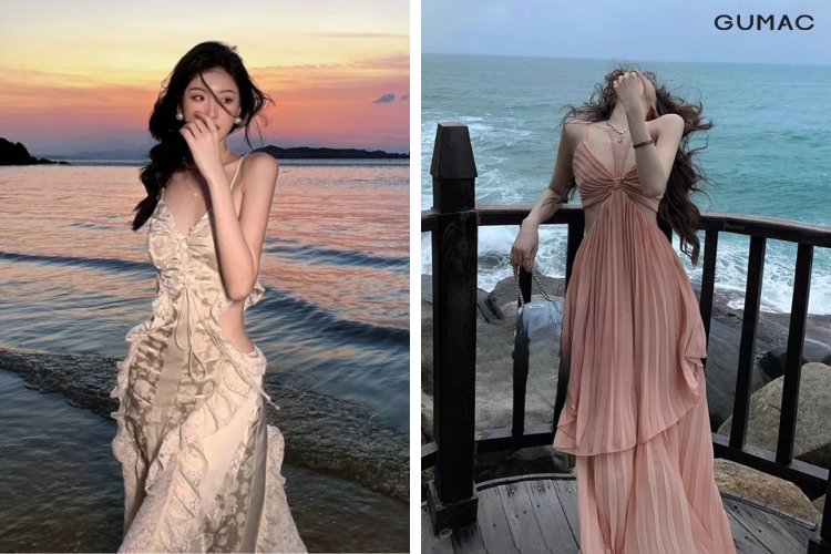 vay dam sexy di bien hot trend
