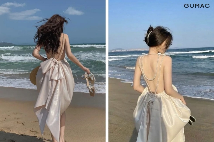 vay di bien dep kieu dang ho lung