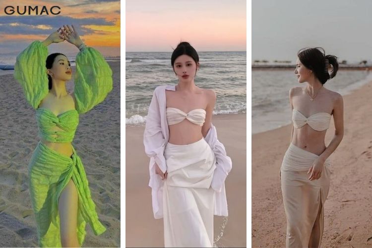 vay dam sexy di bien hot trend