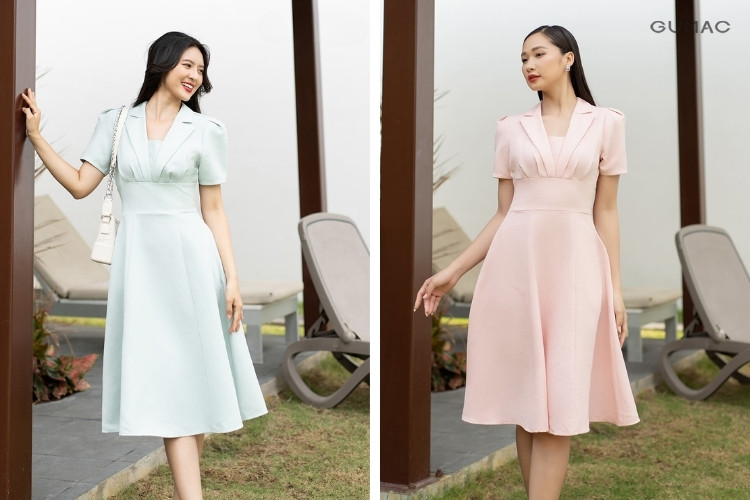 nhung mau vay mua xuan form a cho nang cong so