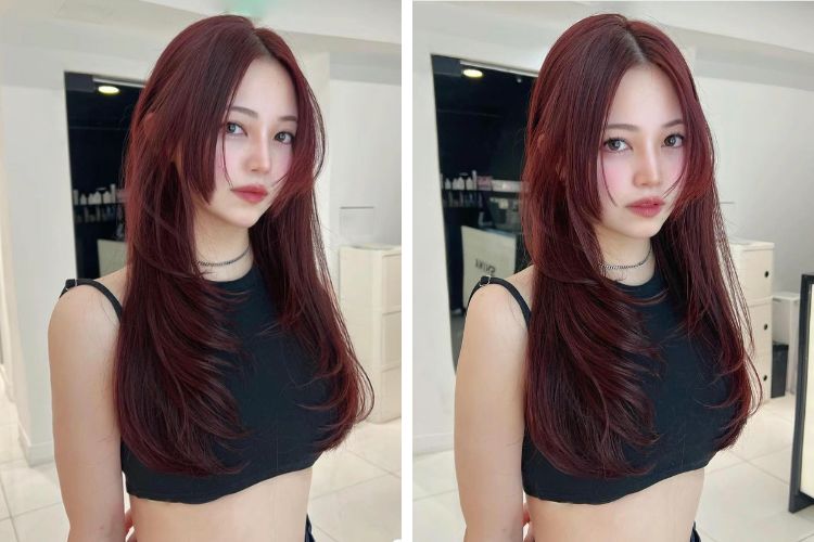 nhuom toc mau do dat cho nu