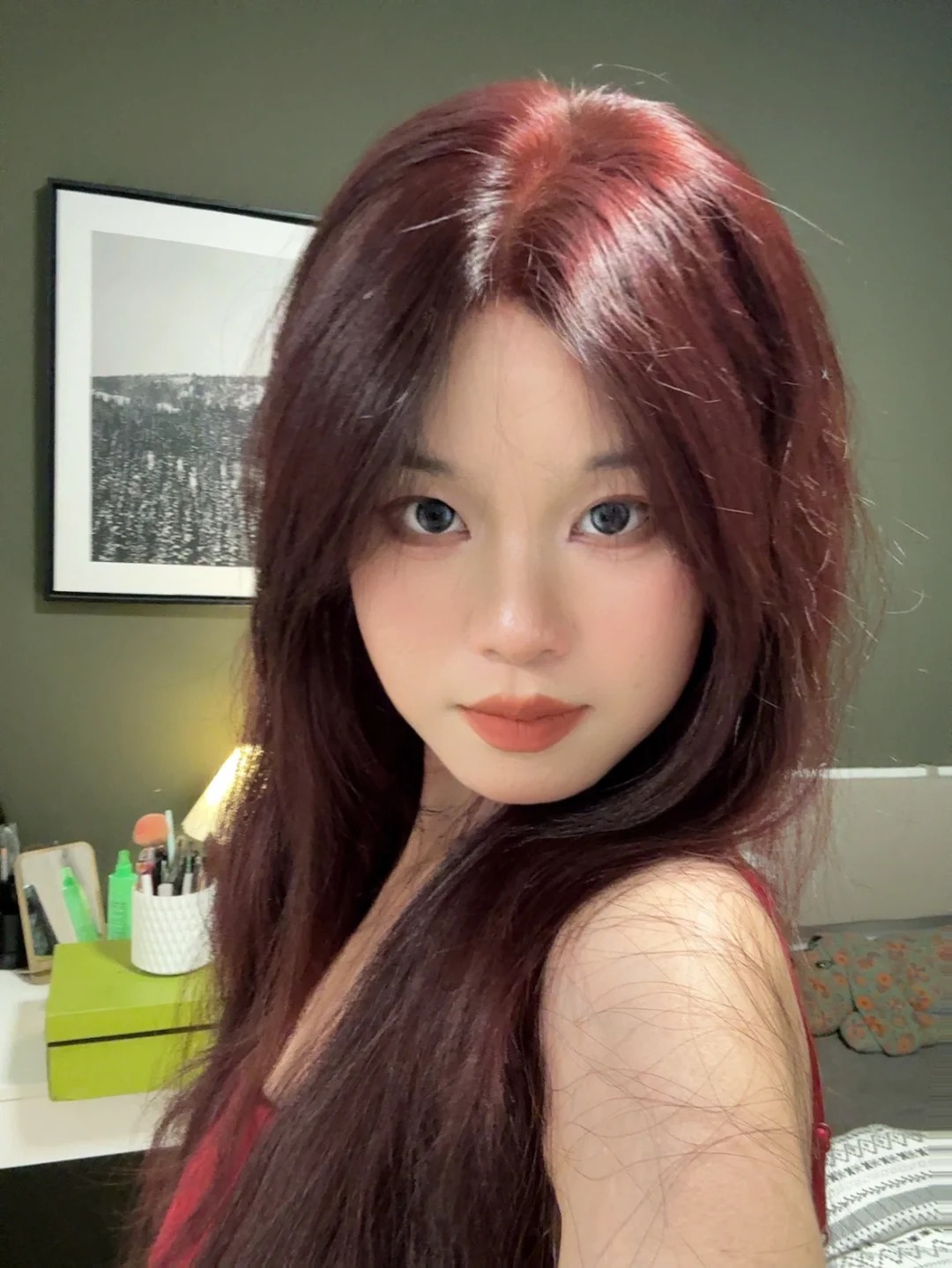 toc mau do man de thuong
