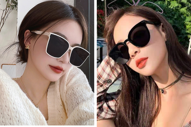 Kính râm kết hợp với phong cách phối đồ của nàng