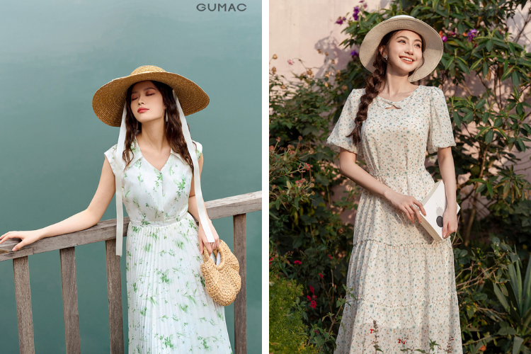 Mũ rộng vành kết hợp với outfit của nàng