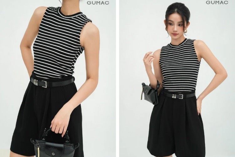 Trang phục đi đánh bida - Áo tanktop mix quần short