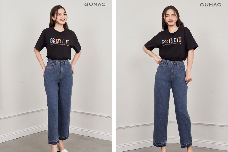 Quần baggy với áo thun