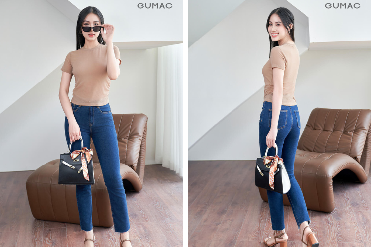 Phối đồ theo thời tiết Sài Gòn với áo thun quần jean