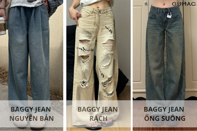 các mẫu quần baggy jeans nữ hot hiện nay