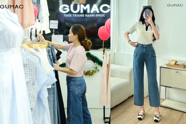 mua quan jean nu cao cap chinh hang tai shop quan jean nu dep gumac