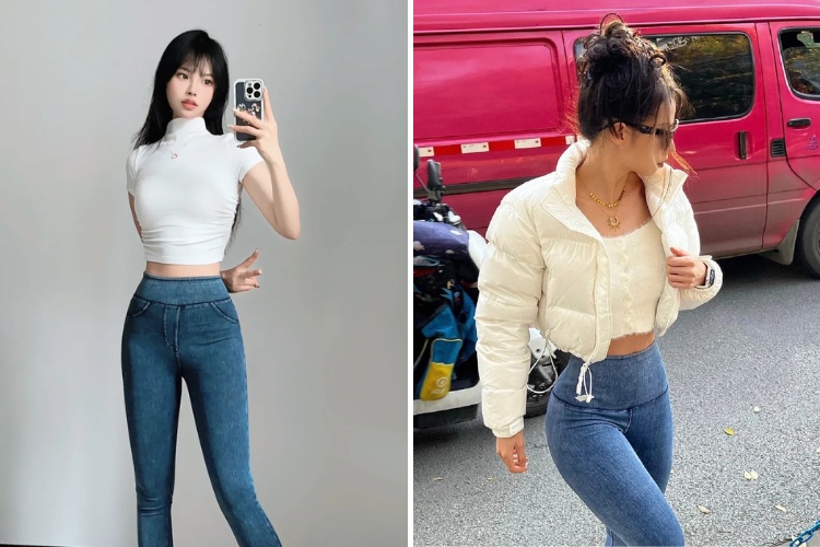 mau quan legging gia jeans