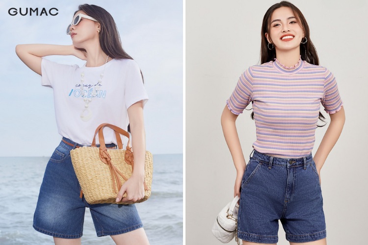 Kiểu quần short jean nữ