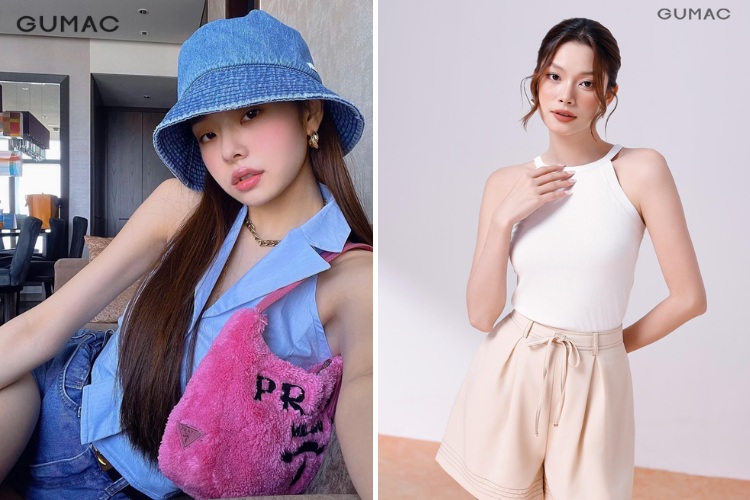 Phối quần short với áo yếm