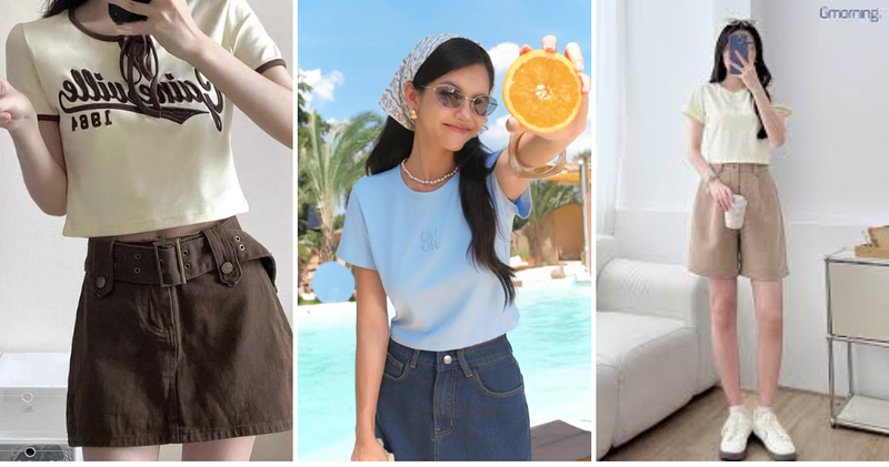 Quần short nữ ống rộng + Áo croptop năng động hiện đại