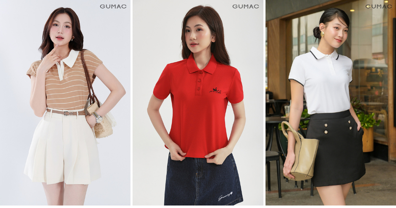 Chọn áo polo form hơi rộng, phối cùng quần short ống rộng và sneaker sẽ giúp tổng thể thêm trẻ trung, năng động.