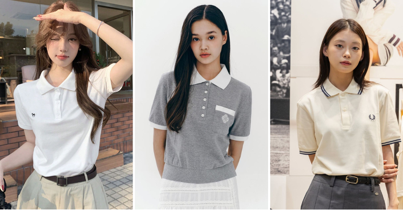 Những gam màu như trắng, navy, xám nhạt hoặc be luôn giúp set đồ polo + quần short trông sang và dễ ứng dụng.