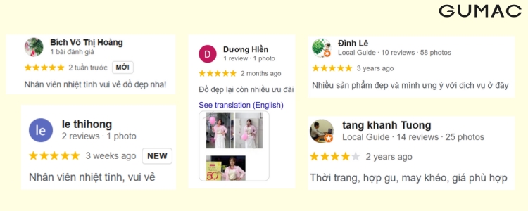 danh gia khach hang shop quan ao o an giang gumac chat luong