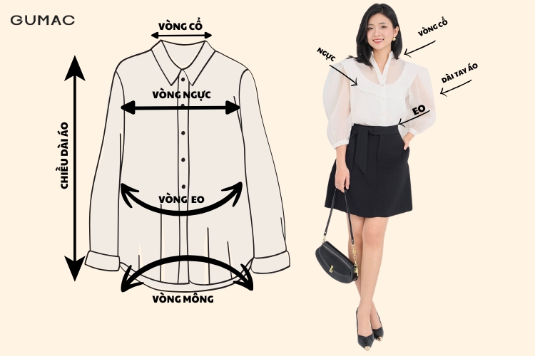 Cách xác định size áo nữv