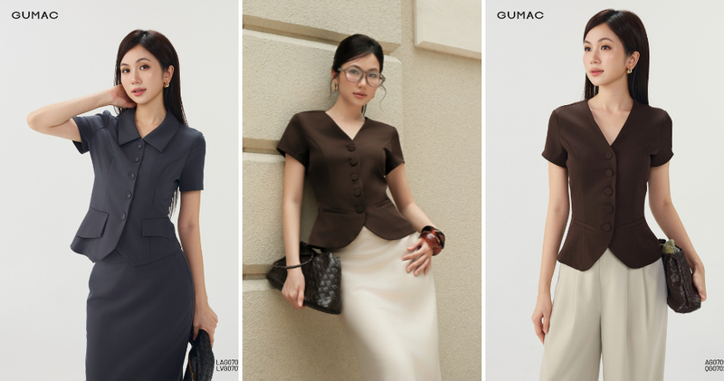 Với người có phần eo đầy hơn, áo peplum hoặc suông nhẹ size L nên tạo đường nét tổng thể hải hòa