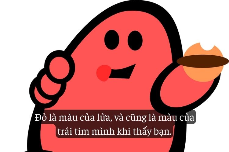 màu đỏ hài hước