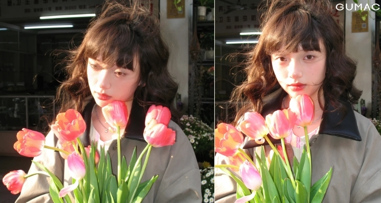 cach chup anh voi bo hoa tulip