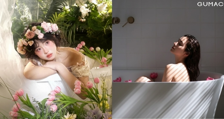 chup anh voi hoa tulip bon tam