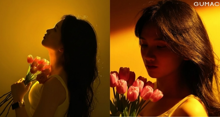 tao dang chup anh hoa tulip anh den vang
