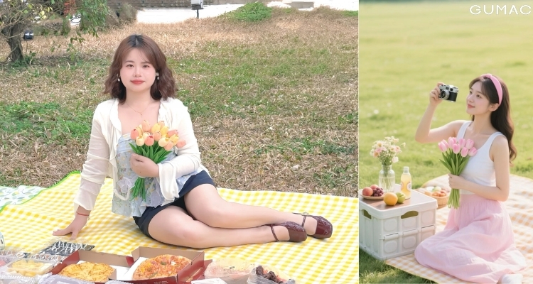 tao dang chup anh hoa tulip picnic