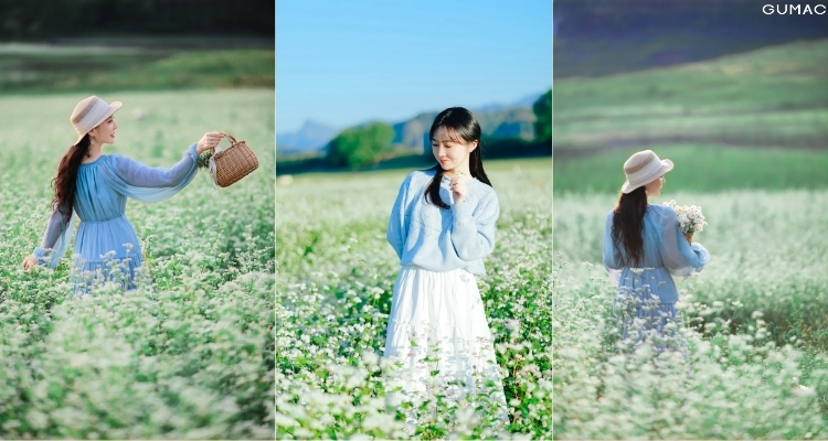 tao dang chup anh voi hoa tam giac mach
