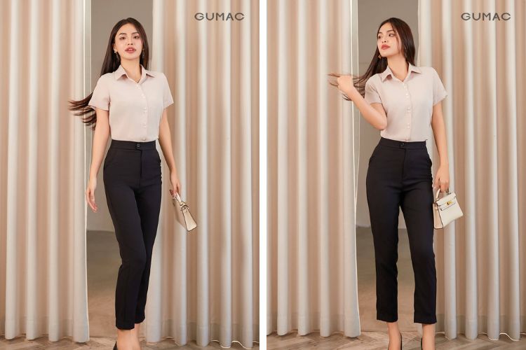 Màu đen phối với màu be