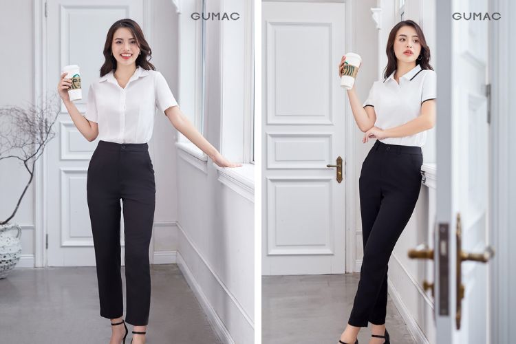 Màu đen kết hợp màu trắng
