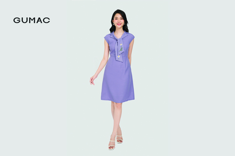 Váy đầm màu đỏ, cam, tím