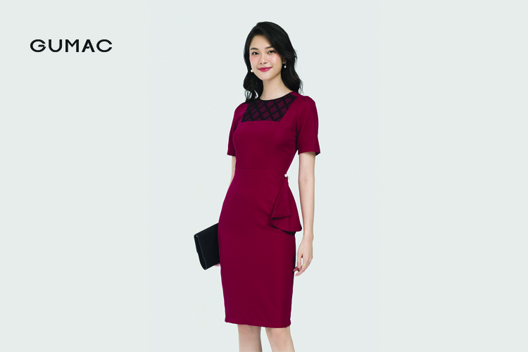Váy đầm màu đỏ, cam, tím