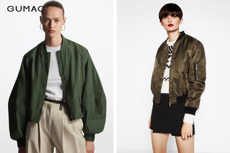 Áo Bomber croptop