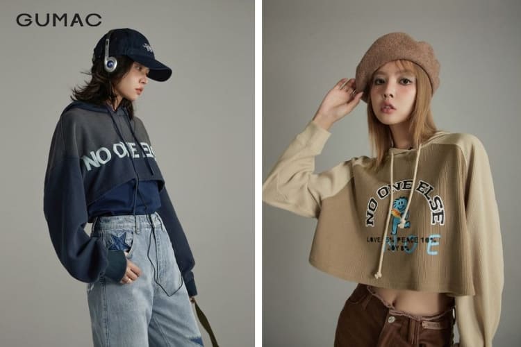 Áo croptop hoodie