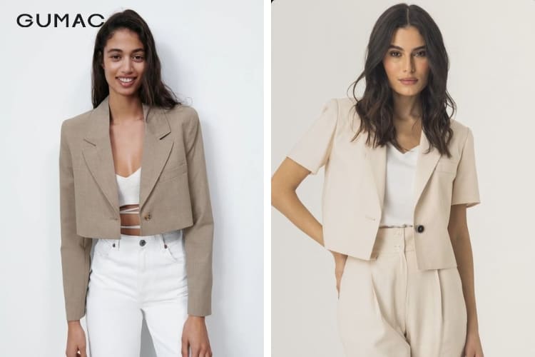 Áo croptop blazer