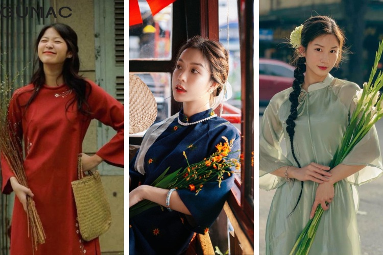 meo chup anh dep voi ao dai tet At Ty