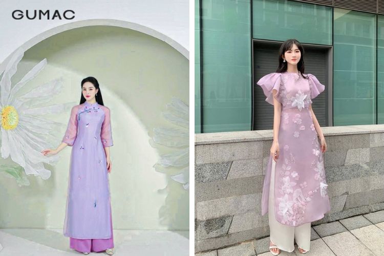 Top 8 màu áo dài màu tím đẹp