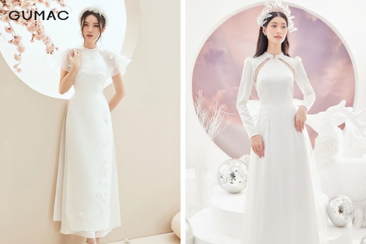 Mặc áo khoác gì bên ngoài áo dài cưới?