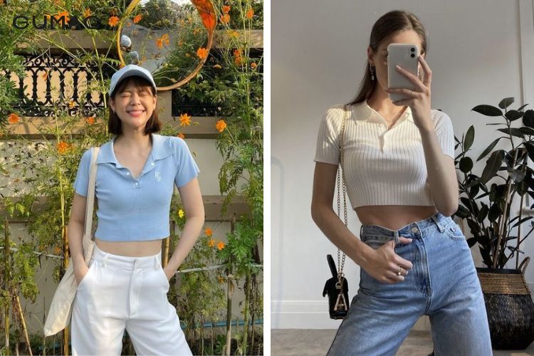 Diện áo mongtoghi cùng quần jean cạp cao thời trang