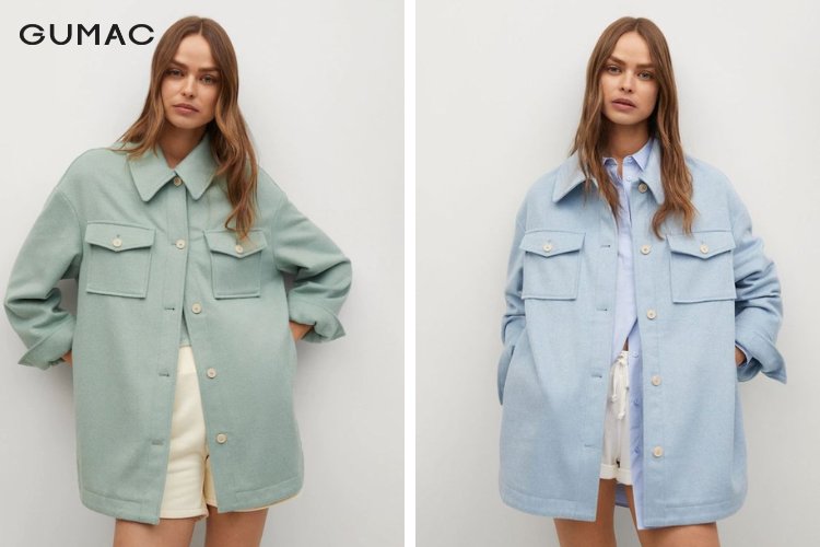 Áo sơ mi denim kiểu oversize