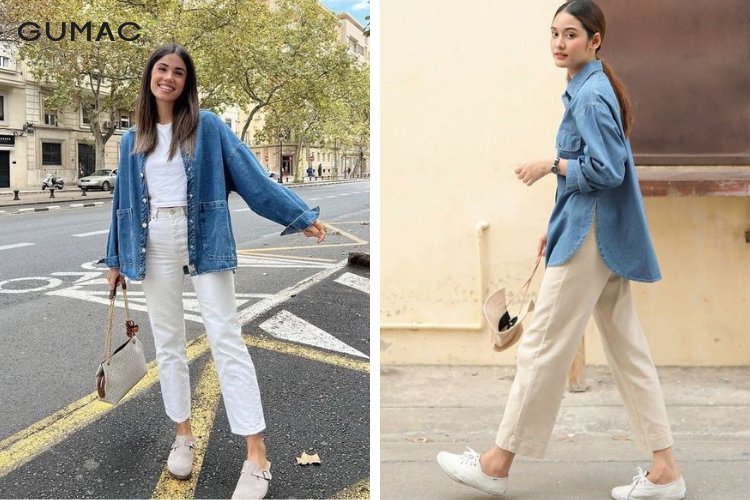 Những cách phối đồ với áo sơ mi jean cực thời thượng