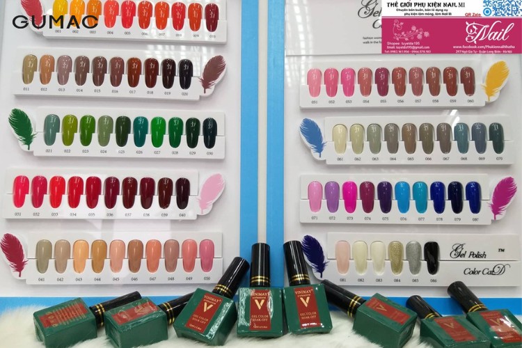 Bảng màu sơn gel Vinimay