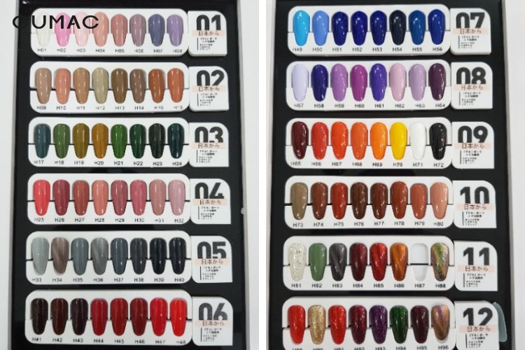 Bảng màu sơn gel HG