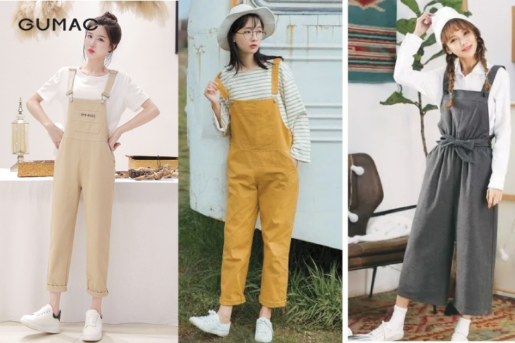 Combo quần yếm với áo phông thanh lịch quyến rũ
