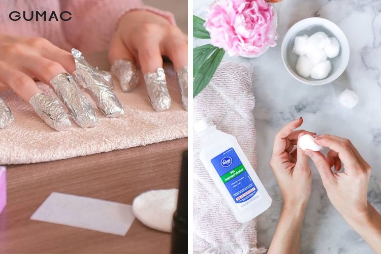 Tẩy sạch sơn móng tay cũ