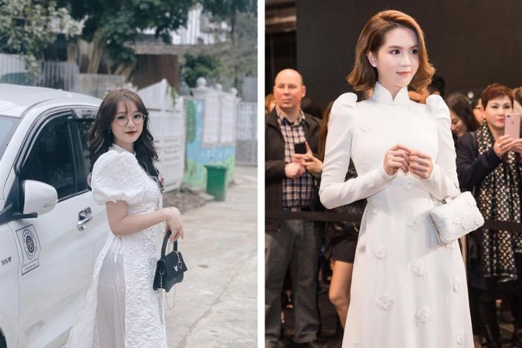 áo dài tay bồng 