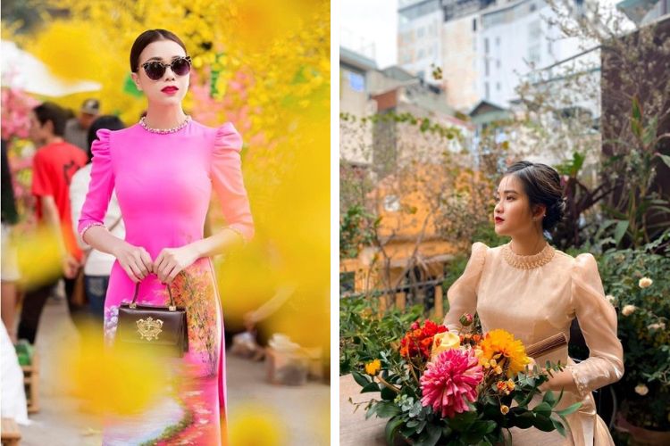 các kiểu áo dài tay phồng